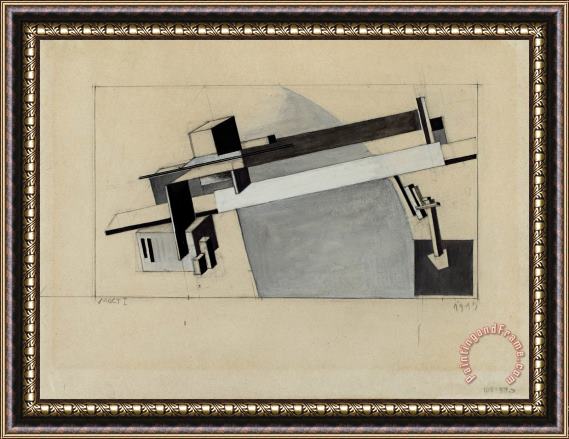 El Lissitzky Proun Study 1a (proun S. K.) The Bridge Framed Painting