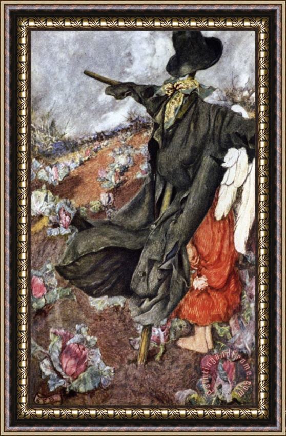 Eleanor Fortescue Brickdale Love And The Scarecrow Framed Painting