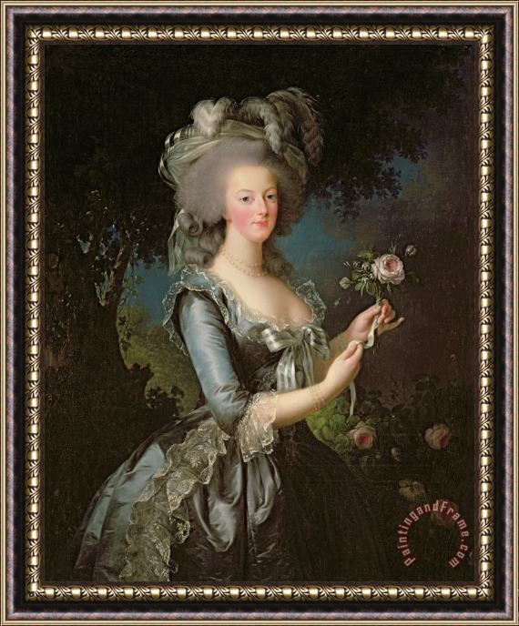 Elisabeth Louise Vigee Lebrun Marie Antoinette Framed Painting