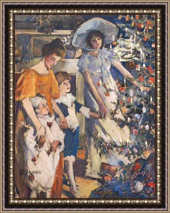 Elizabeth Adela Stanhope Forbes The Christmas Tree Framed Print