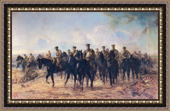 Elizabeth Thompson In The Retreat From Mons, The Royal Horse Guards Framed Painting