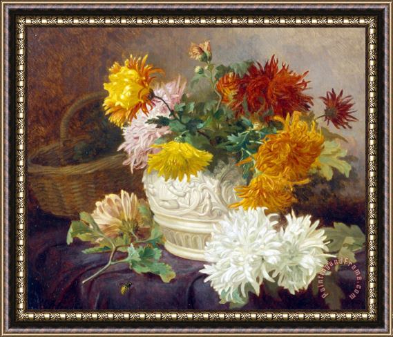 Eloise Harriet Stannard Still Life of Chrysanthemums Framed Print