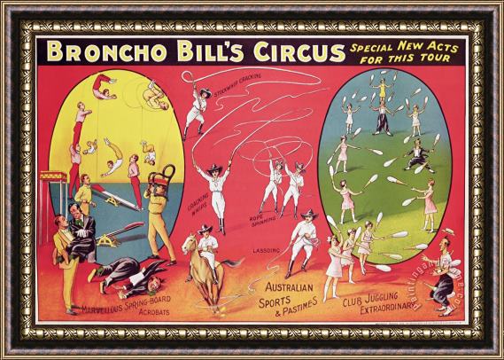 English School Bronco Bills Circus Framed Print
