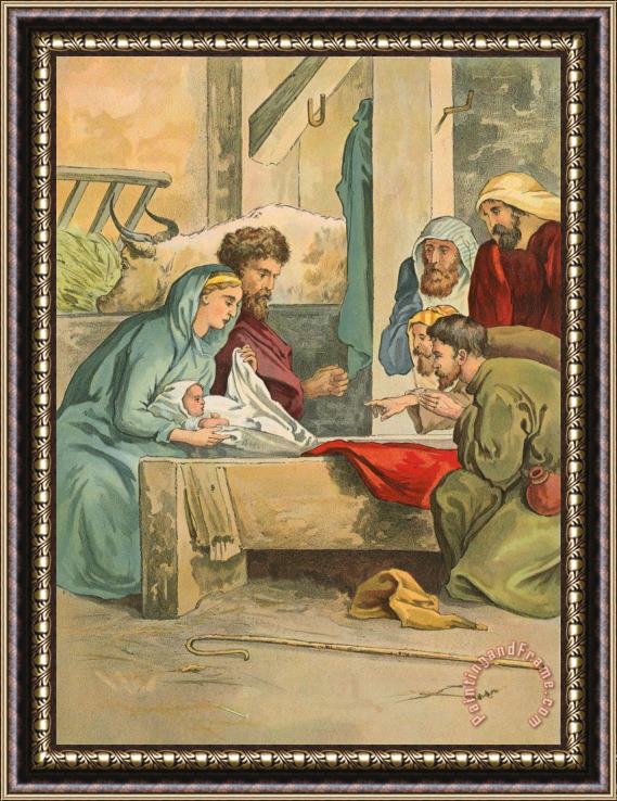 English School The Birth Of Christ Framed Print