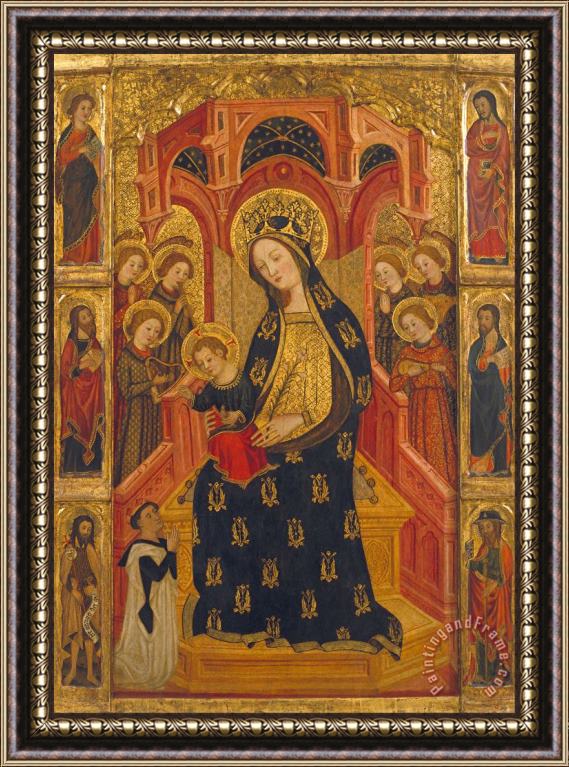 Enrique De Estencop Virgin of The Angels Framed Painting