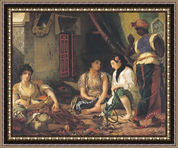 Eugene Delacroix The Women of Algiers in Their Apartment Framed Painting