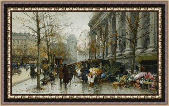 Eugene Galien-Laloue La Madelaine Paris Framed Painting