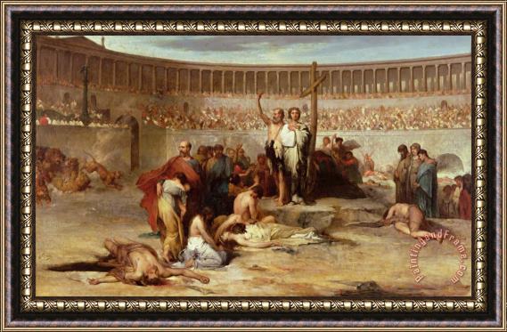 Eugene Romain Thirion Triumph of Faith Christian Martyrs in the Time of Nero Framed Print