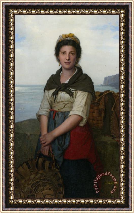 Eugenie Marie Salanson The Fishergirl Framed Print