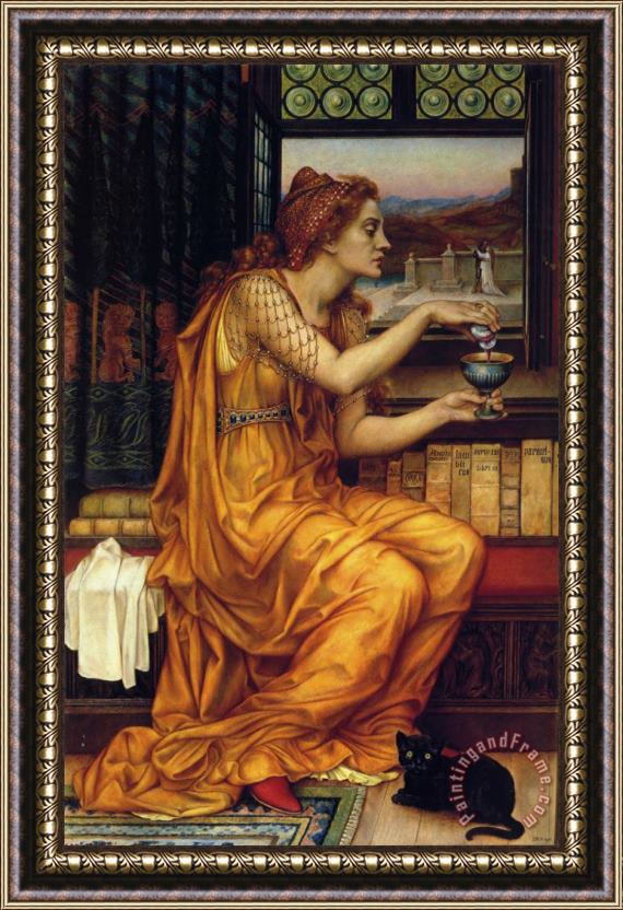 Evelyn De Morgan The Love Potion Framed Painting