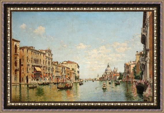 Federico Del Campo View of The Grand Canal of Venice Framed Painting