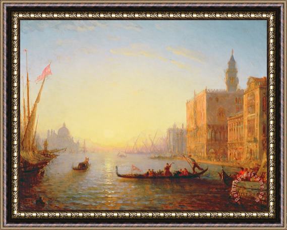 Felix Ziem Venice Evening Framed Painting