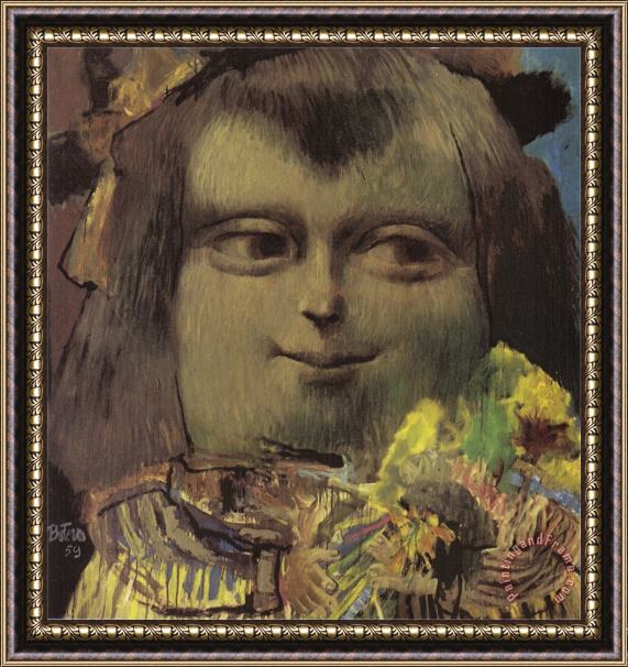 fernando botero Mona Lisa at The Age of Twelve Years Framed Print
