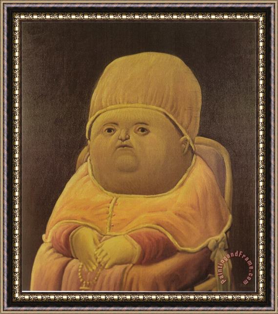 fernando botero Pope Leo X After Raphael Framed Painting