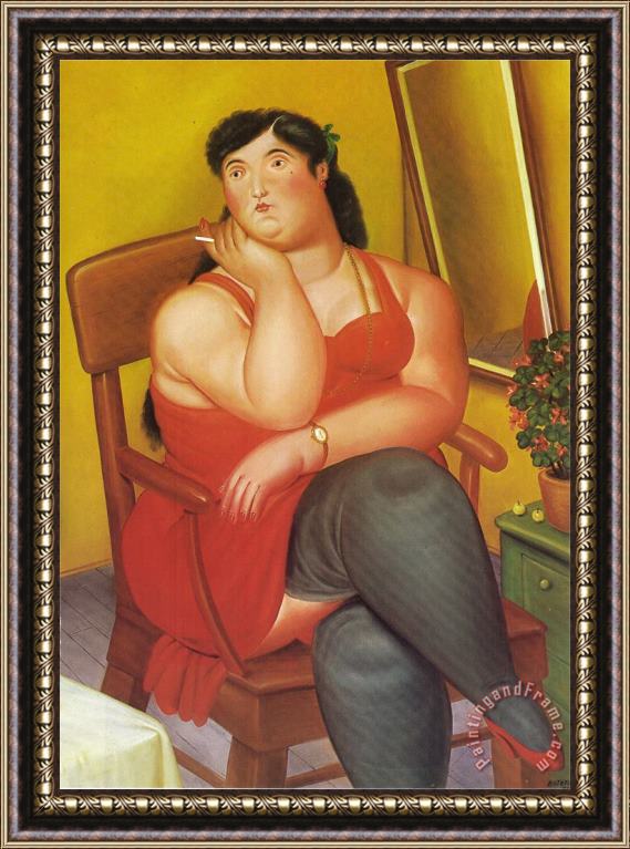 fernando botero The Colombian Based Framed Painting