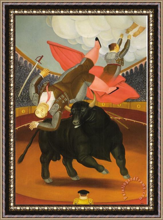 fernando botero The Death of Luis Chalet Framed Painting