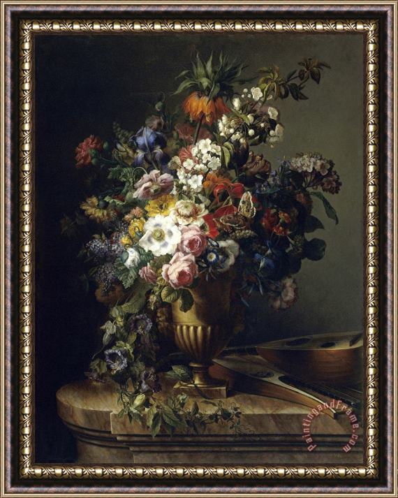 Francesc Lacoma Fontanet Gerro Amb Flors Framed Painting