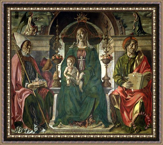 Francesco del Cossa The Virgin and Saints Framed Painting