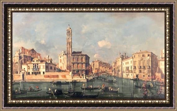 Francesco Guardi San Geremia and the Entrance to the Canneregio Framed Painting