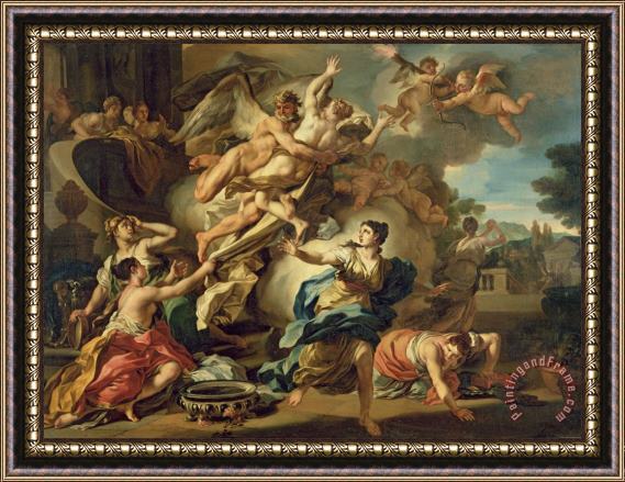 Francesco Solimen Abduction Of Orithyia Framed Painting