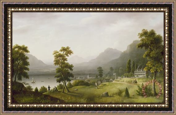 Francis Guy Carter's Tavern at the Head of Lake George Framed Painting