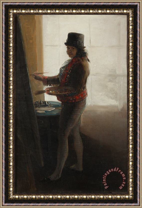 Francisco De Goya Autorretrato Ante El Caballete Framed Print