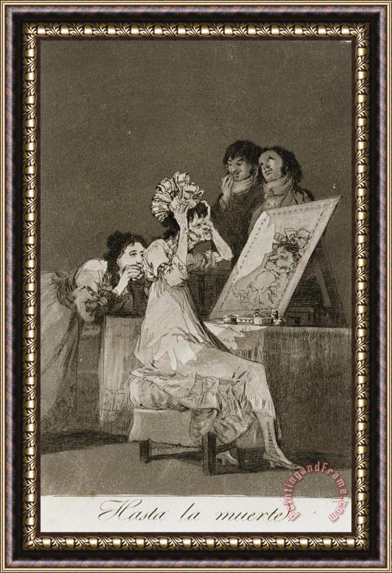 Francisco De Goya Hasta La Muerta Framed Print