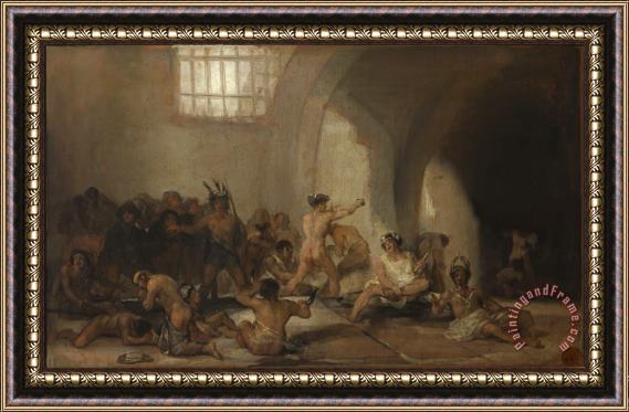 Francisco De Goya La Casa De Locos Framed Print