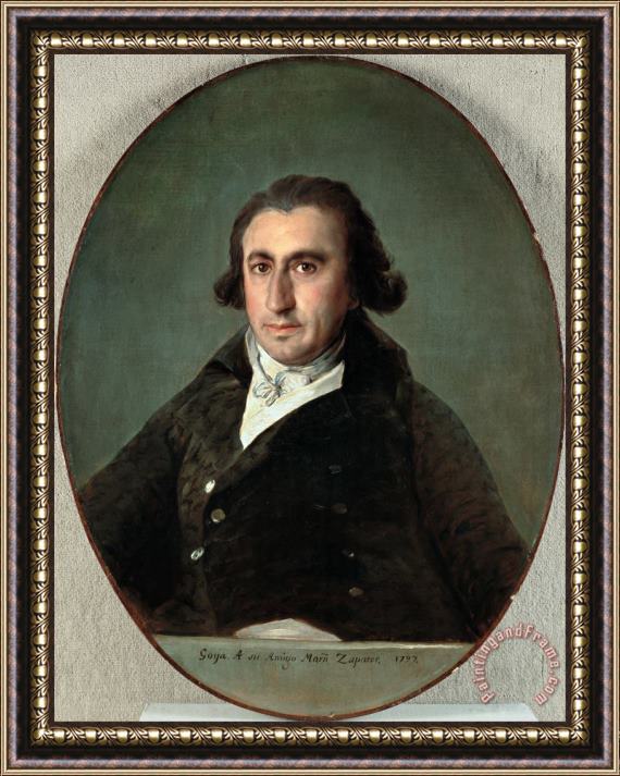 Francisco De Goya Portrait of Martin Zapater Framed Print