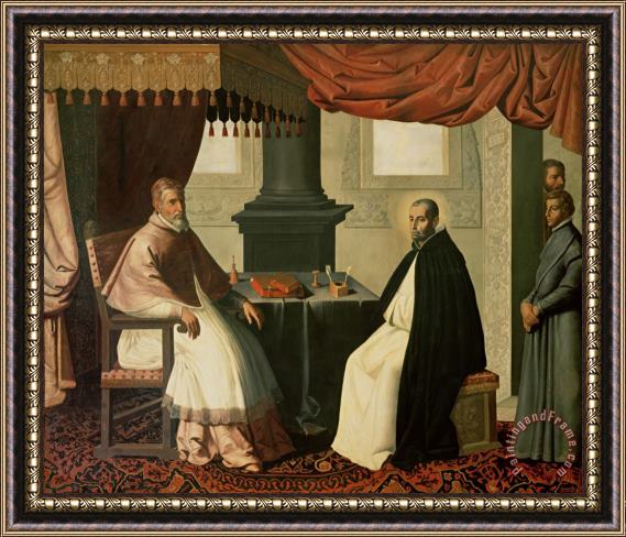 Francisco de Zurbaran Saint Bruno and Pope Urban II Framed Painting