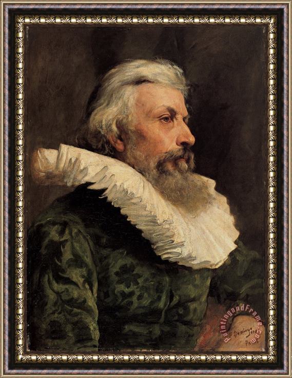 Francisco Domingo Marques Head of a Gentleman Framed Print