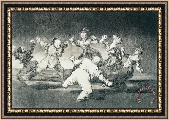 Francisco Jose Goya Y Lucientes Disparate Alegre (merry Folly) Framed Painting
