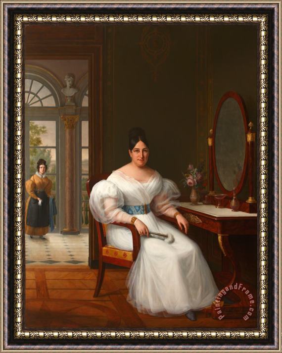 Francisco Lacoma Y Fontanet Carmen Moreno, Marchioness of The Guadalquivir Marshes Framed Painting