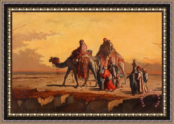 Francisco Lameyer Desert Scene Framed Painting