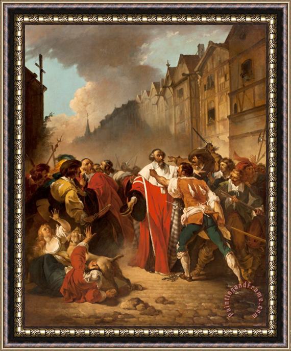 Francois Andre Vincent President Mole Manhandled by Insurgents Framed Painting