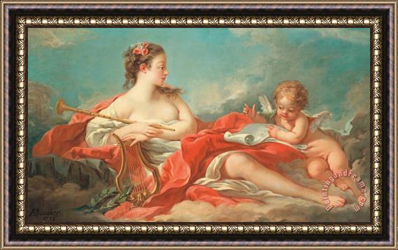 Francois Boucher Erato The Muse Of Love Poetry Framed Painting
