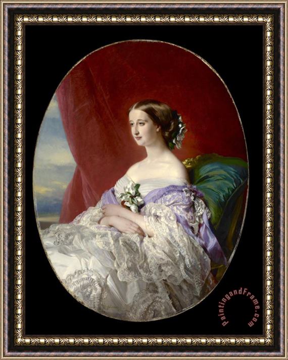Franz Xaver Winterhalter Empress Eugenie Framed Painting