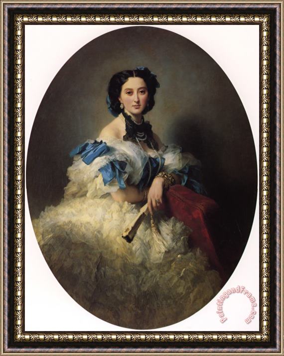 Franz Xavier Winterhalter Countess Varvara Alekseyevna Musina&#173;pushkina Framed Print