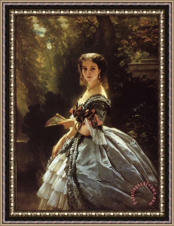 Franz Xavier Winterhalter Princess Elizabeth Esperovna Belosselsky Belosenky, Princess Troubetskoi Framed Print