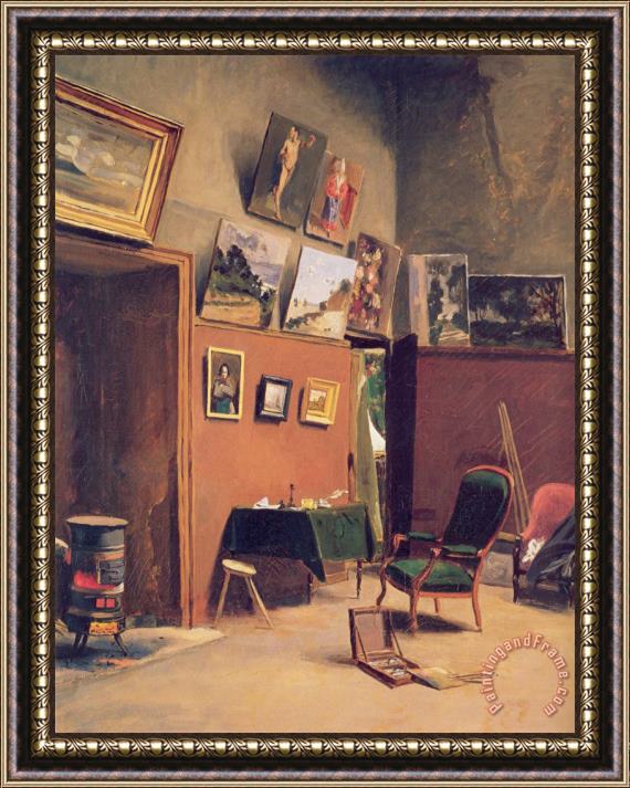 Frederic Bazille Studio in The Rue De Furstenberg Framed Painting