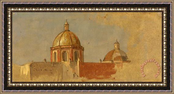 Frederic Edwin Church Colombia Or Ecuador, Church Roofs Framed Painting