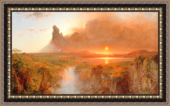 Frederic Edwin Church Cotopaxi Framed Painting