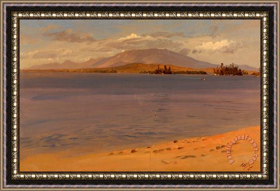Frederic Edwin Church Mount Katahdin From Lake Millinocket Framed Painting