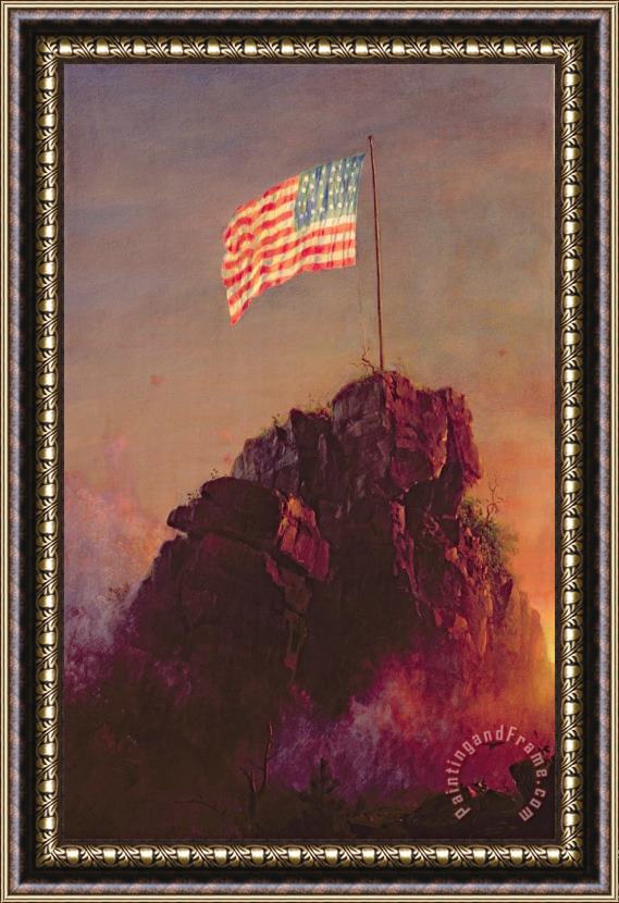 Frederic Edwin Church Our Flag Framed Painting