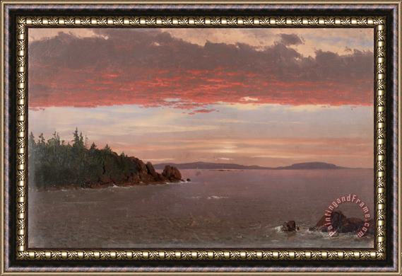 Frederic Edwin Church Schoodic Peninsula From Mount Desert at Sunrise Framed Painting