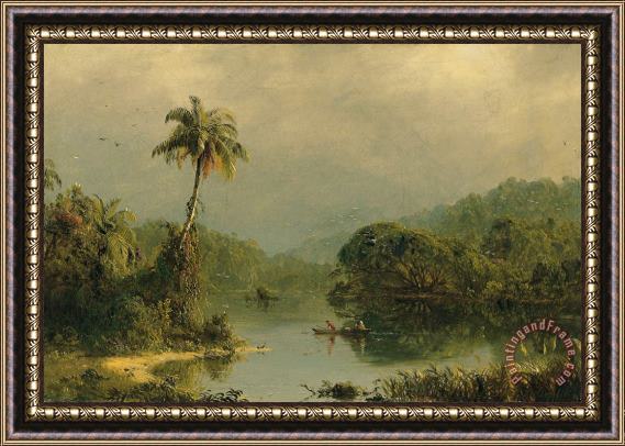 Frederic Edwin Church Tropical Landscape Framed Painting