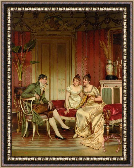 Frederic Soulacroix The Afternoon Visitor Framed Print