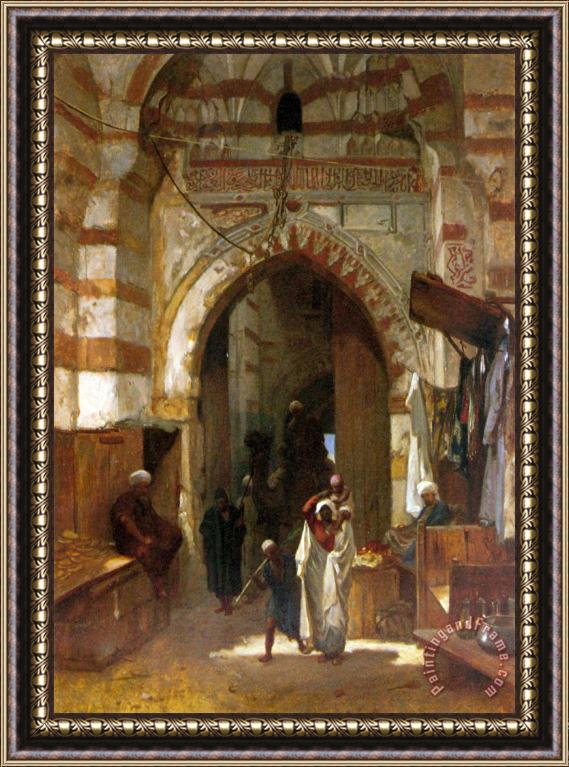 Frederick Goodall The Grand Bazaar Framed Painting