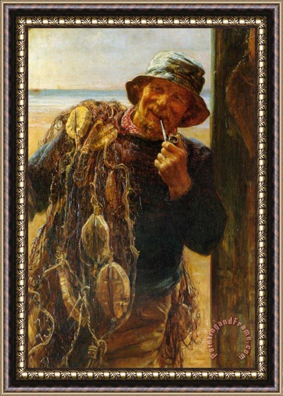 Frederick Morgan A Jovial Fisherman Framed Painting