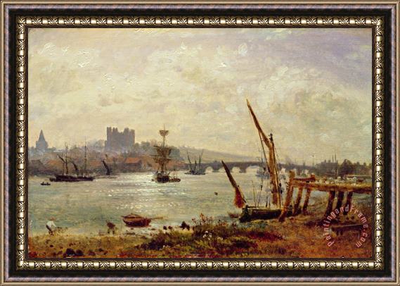 Frederick Nash Rochester Cathedral and Castle Framed Print